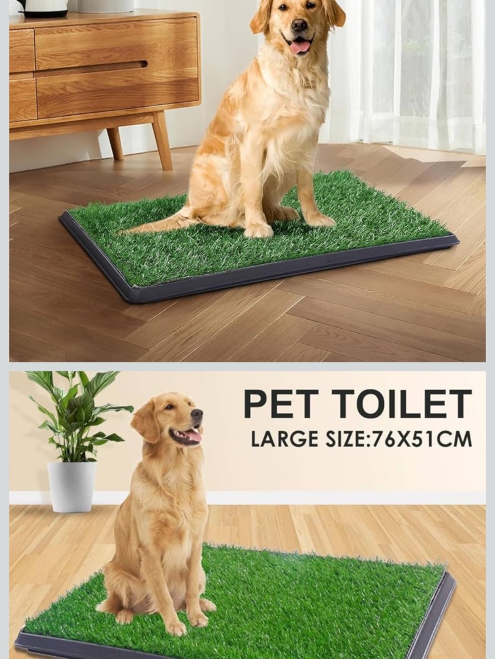 Artificial Grass Pet Toilet Mat - Green